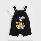 Be Positive Personalized Dungaree - BLACK - 0 - 5 Months Old (Chest 18")