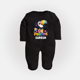 Be Positive Personalized Full Body Suit - BLACK - New Born (Chest 7.5")