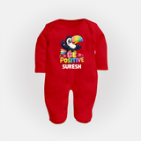 Be Positive Personalized Full Body Suit - RED - New Born (Chest 7.5")