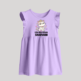 Little Miss Attitude Personalized Baby Frock - LILAC - 0 - 3 Months Old (Chest 17")