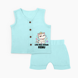 Little Miss Attitude Personalized Jabla Set - BABY BLUE - 0 - 3 Months Old (Chest 9.8")