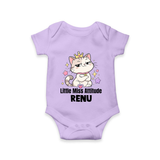 Little Miss Attitude Personalized Romper - LILAC - New Born (Chest 14")