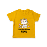 Little Miss Attitude Personalized TShirt - CHROME YELLOW - 0-5 Months Old (Chest 17")