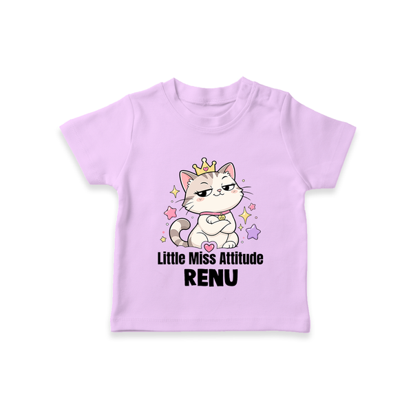 Little Miss Attitude Personalized TShirt - LILAC - 0-5 Months Old (Chest 17")