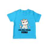 Little Miss Attitude Personalized TShirt - SKY BLUE - 0-5 Months Old (Chest 17")