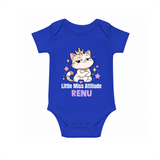 Little Miss Attitude Personalized Romper - COBALT BLUE - New Born (Chest 14")