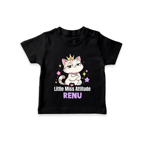 Little Miss Attitude Personalized TShirt - BLACK - 0-5 Months Old (Chest 17")