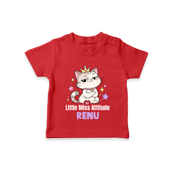Little Miss Attitude Personalized TShirt - RED - 0-5 Months Old (Chest 17")