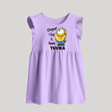 Oops! I Did It Again Personalized Baby Frock - LILAC - 0 - 3 Months Old (Chest 17")