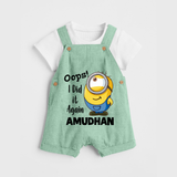 Oops! I Did It Again Personalized Dungaree - MINT GREEN - 0 - 5 Months Old (Chest 18")