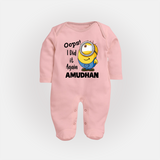 Oops! I Did It Again Personalized Full Body Suit - BABY PINK - New Born (Chest 7.5")