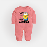 Oops! I Did It Again Personalized Full Body Suit - PEACH - New Born (Chest 7.5")