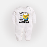 Oops! I Did It Again Personalized Full Body Suit - WHITE - New Born (Chest 7.5")