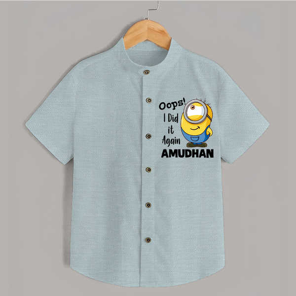 Oops! I Did It Again Personalized Shirt - ARCTIC BLUE - 0 - 6 Months Old (Chest 23")