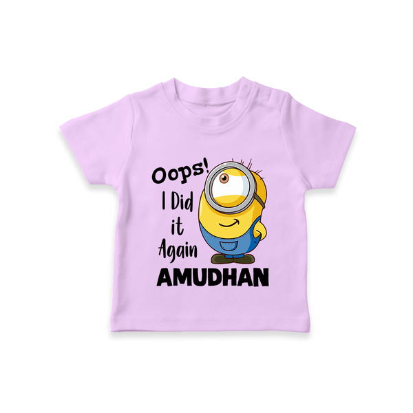 Oops! I Did It Again Personalized TShirt - LILAC - 0-5 Months Old (Chest 17")