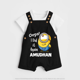 Oops! I Did It Again Personalized Dungaree - BLACK - 0 - 5 Months Old (Chest 18")