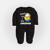 Oops! I Did It Again Personalized Full Body Suit - BLACK - New Born (Chest 7.5")