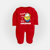 Oops! I Did It Again Personalized Full Body Suit - RED - New Born (Chest 7.5")