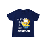 Oops! I Did It Again Personalized TShirt - NAVY BLUE - 0-5 Months Old (Chest 17")