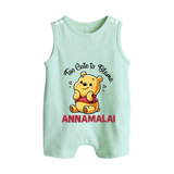 Too Cute To Blame Personalized Button Romper - MINT GREEN - New Born (Chest 18")