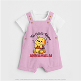 Too Cute To Blame Personalized Dungaree - BABY PINK - 0 - 5 Months Old (Chest 18")