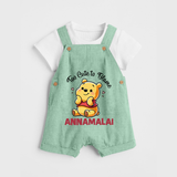 Too Cute To Blame Personalized Dungaree - MINT GREEN - 0 - 5 Months Old (Chest 18")