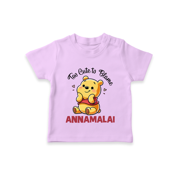 Too Cute To Blame Personalized TShirt - LILAC - 0-5 Months Old (Chest 17")