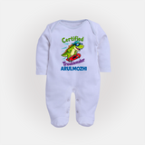 Certified Troublemaker Personalized Full Body Suit - BABY BLUE - New Born (Chest 7.5")