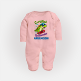 Certified Troublemaker Personalized Full Body Suit - BABY PINK - New Born (Chest 7.5")