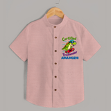 Certified Troublemaker Personalized Shirt - PEACH - 0 - 6 Months Old (Chest 23")