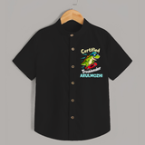 Certified Troublemaker Personalized Shirt - BLACK - 0 - 6 Months Old (Chest 23")
