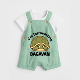 I'm Introverting Personalized Dungaree - MINT GREEN - 0 - 5 Months Old (Chest 18")