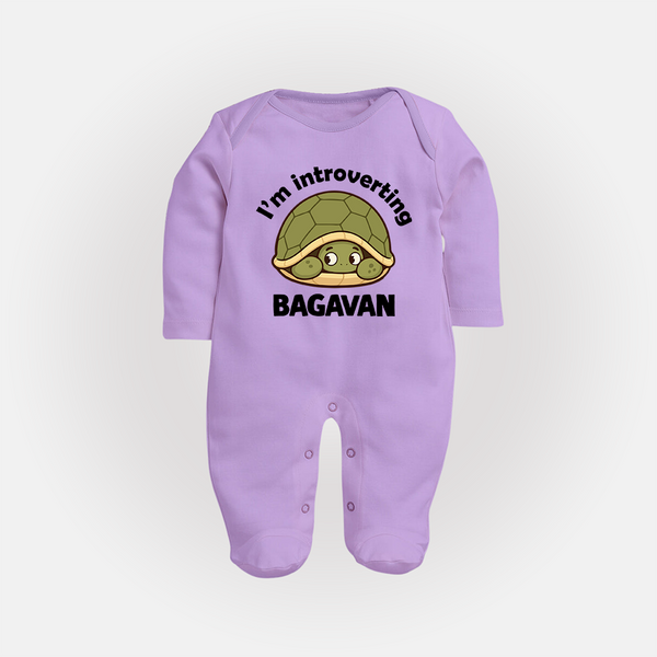 I'm Introverting Personalized Full Body Suit - LILAC - New Born (Chest 7.5")