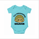 I'm Introverting Personalized Romper - ARCTIC BLUE - New Born (Chest 14")