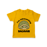 I'm Introverting Personalized TShirt - CHROME YELLOW - 0-5 Months Old (Chest 17")