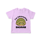 I'm Introverting Personalized TShirt - LILAC - 0-5 Months Old (Chest 17")