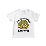 I'm Introverting Personalized TShirt - WHITE - 0-5 Months Old (Chest 17")