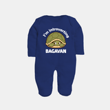 I'm Introverting Personalized Full Body Suit - NAVY BLUE - New Born (Chest 7.5")