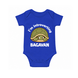 I'm Introverting Personalized Romper - COBALT BLUE - New Born (Chest 14")