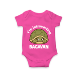 I'm Introverting Personalized Romper - HOT PINK - New Born (Chest 14")