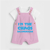 I'm The Chaos Personalized Dungaree - BABY PINK - 0 - 5 Months Old (Chest 18")