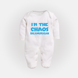 I'm The Chaos Personalized Full Body Suit - WHITE - New Born (Chest 7.5")