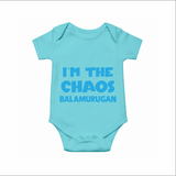 I'm The Chaos Personalized Romper - ARCTIC BLUE - New Born (Chest 14")