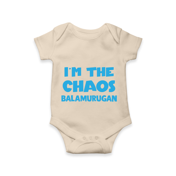 I'm The Chaos Personalized Romper - IVORY - New Born (Chest 14")