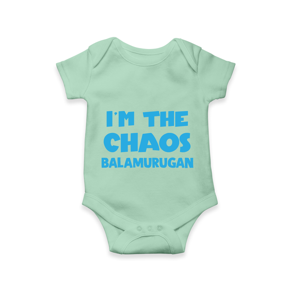 I'm The Chaos Personalized Romper - MINT GREEN - New Born (Chest 14")