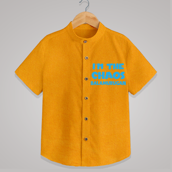 I'm The Chaos Personalized Shirt - CHROME YELLOW - 0 - 6 Months Old (Chest 23")