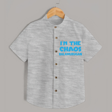 I'm The Chaos Personalized Shirt - GREY - 0 - 6 Months Old (Chest 23")