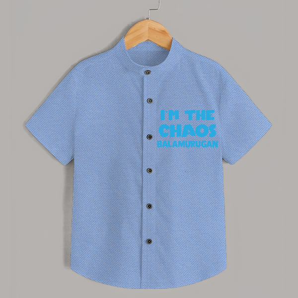 I'm The Chaos Personalized Shirt - SKY BLUE - 0 - 6 Months Old (Chest 23")