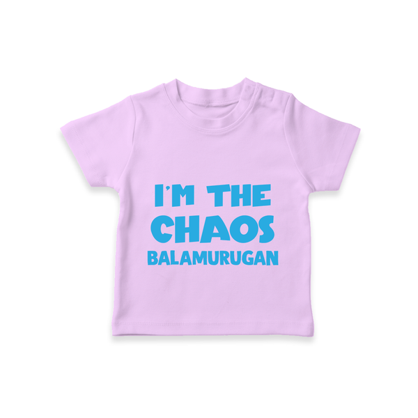 I'm The Chaos Personalized TShirt - LILAC - 0-5 Months Old (Chest 17")