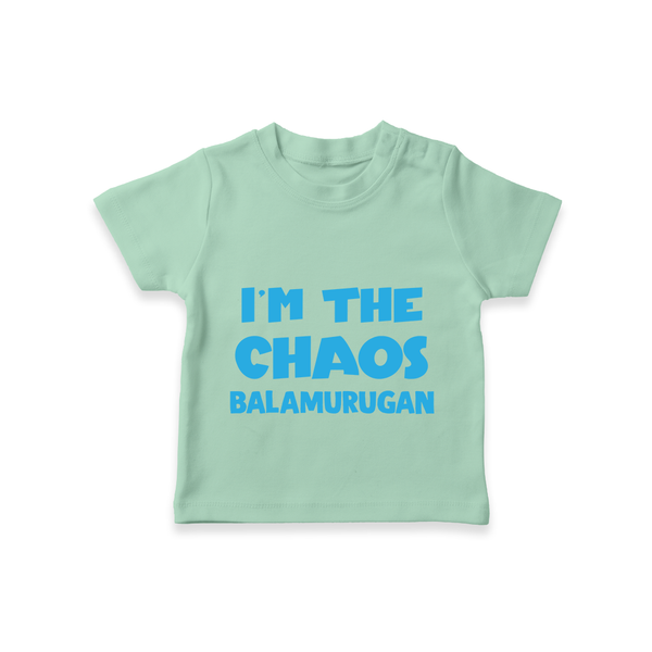I'm The Chaos Personalized TShirt - MINT GREEN - 0-5 Months Old (Chest 17")